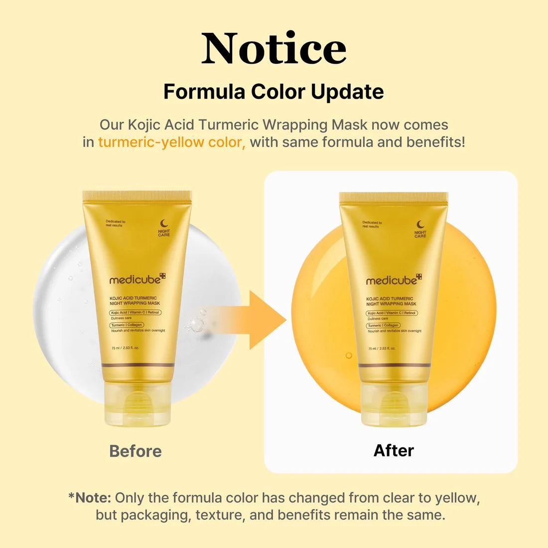 Medicube Kojic Acid Turmeric Night Wrapping Mask Oil 75 ml