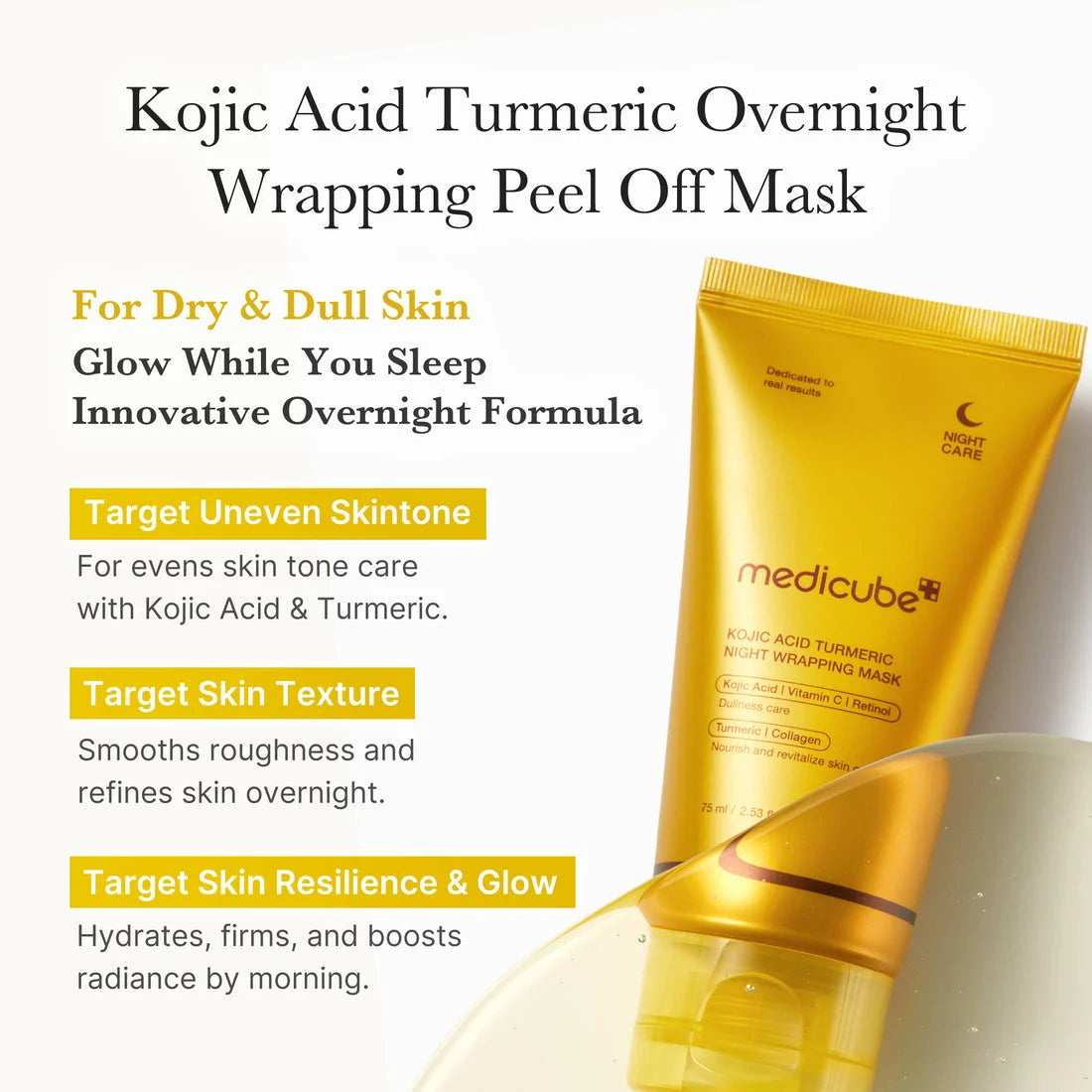 Medicube Kojic Acid Turmeric Night Wrapping Mask Oil 75 ml